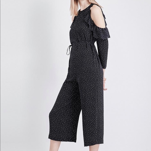 TOPSHOP Star-print ruffled crepe jumpsuit romper - Picture 10 of 12